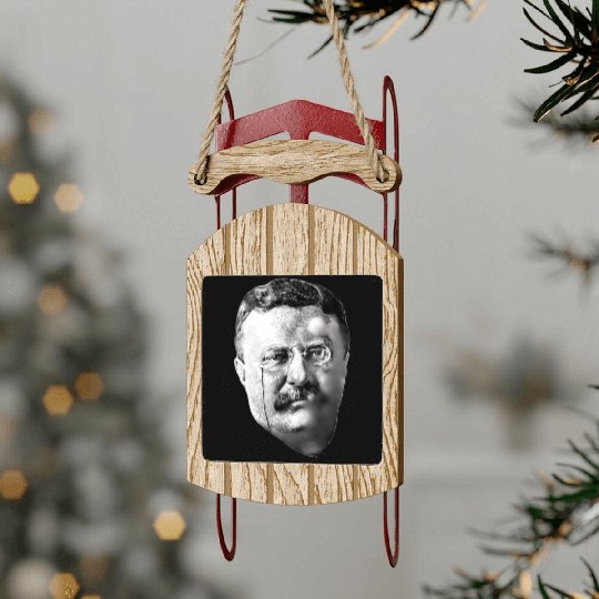 President Teddy Roosevelt Sled Ornaments