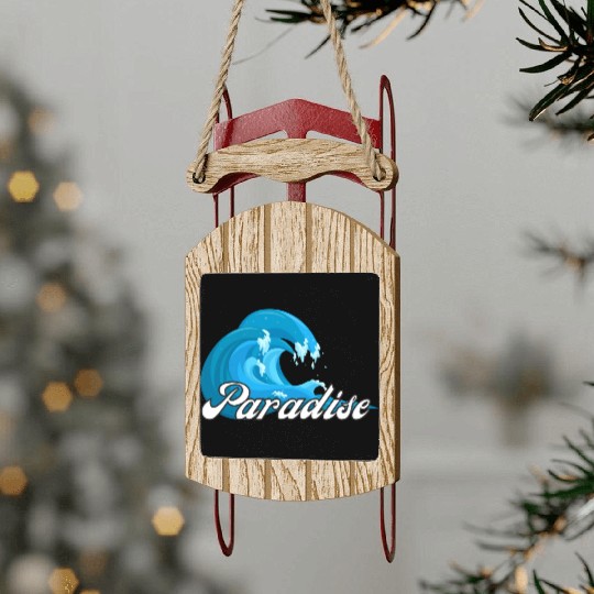 Paradise green Sled Ornaments