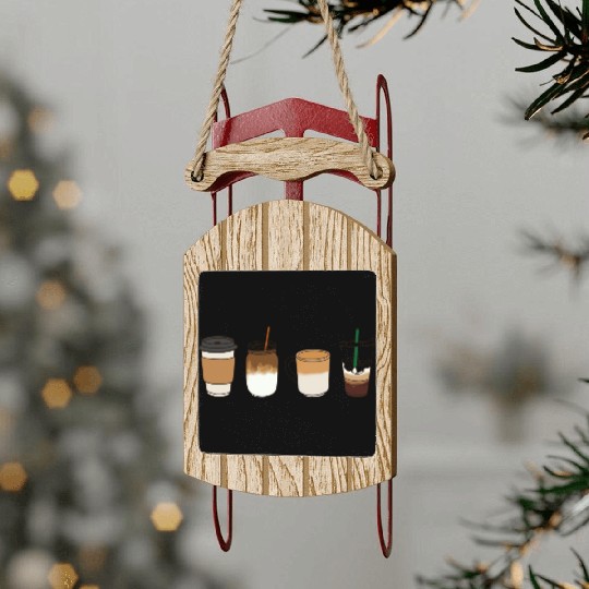 Coffee But First Coffee s For Coffee Lover Coffee Sled Ornaments