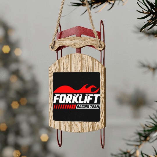 Forklift Racing Team Sled Ornaments