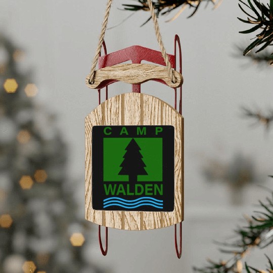 Camp Walden Pocket Summer Camp Sled Ornaments