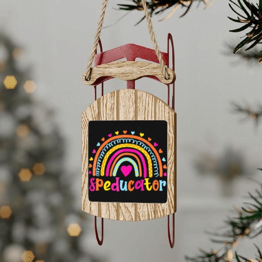 Speducator Special Education Teacher Sped Ed Sled Ornaments