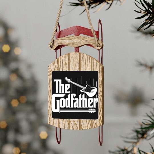 The Guitar Dad Father Musician Guitarist Dad Sled Ornaments