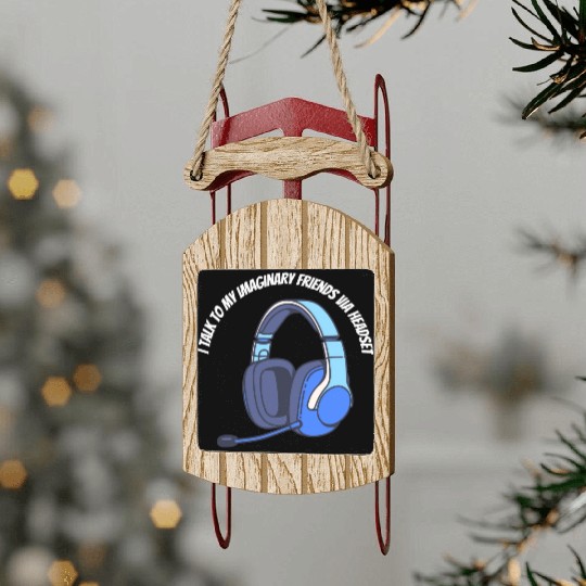 Gamer Imaginary Friends Sled Ornaments