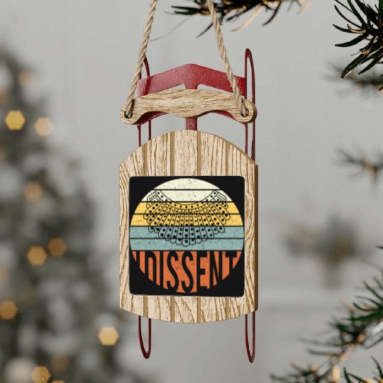 I Dissent Quote Sled Ornaments