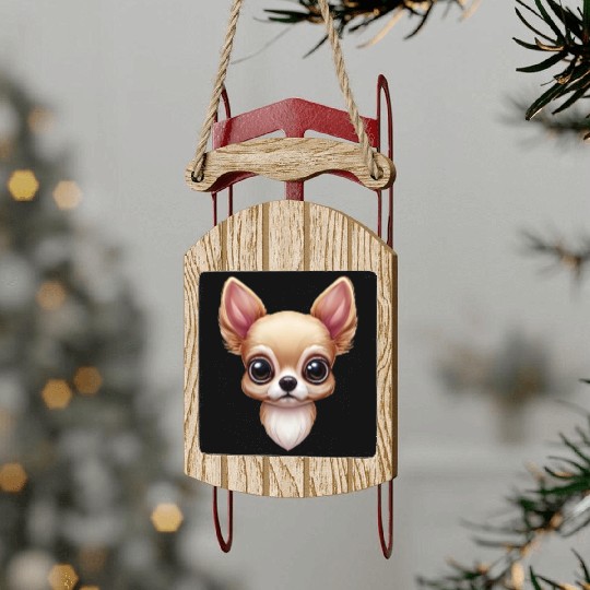 Chihuahua Majesty Sled Ornaments