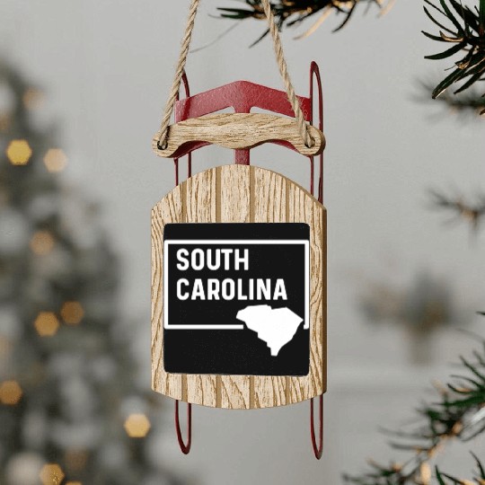 South Carolina Charleston Columbia Mo Pleasant Sled Ornaments