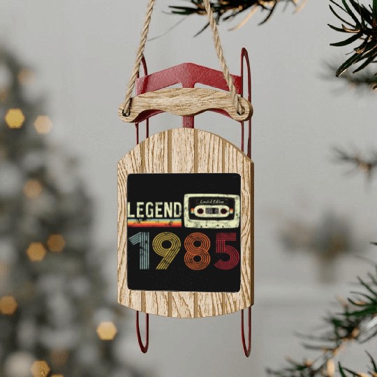 1985 Geburtstag Vintage Cassette Sled Ornaments