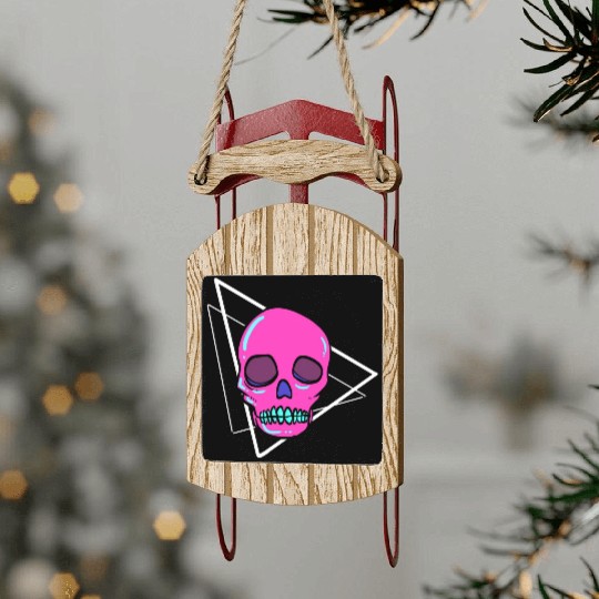 Dead Inside Skull Artist Gift Sled Ornaments