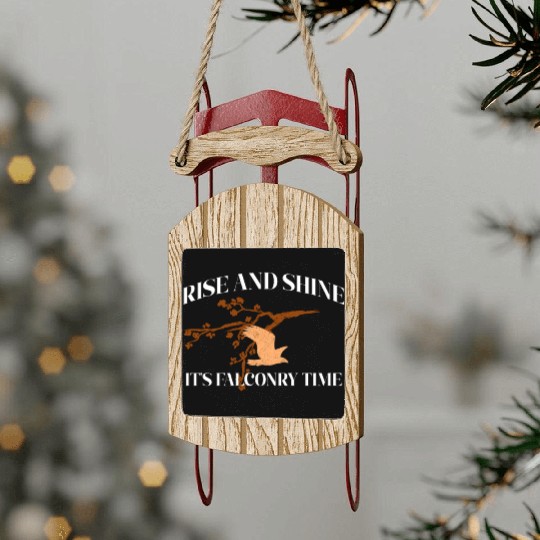 Falconry Bird Falcon Hunting Falconer Sled Ornaments
