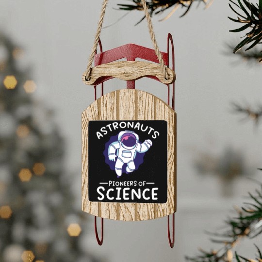 Astronauts pioneers of science spaceman space Sled Ornaments