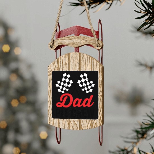 Dad Pit Crew for Racing Party Costume Sled Ornaments