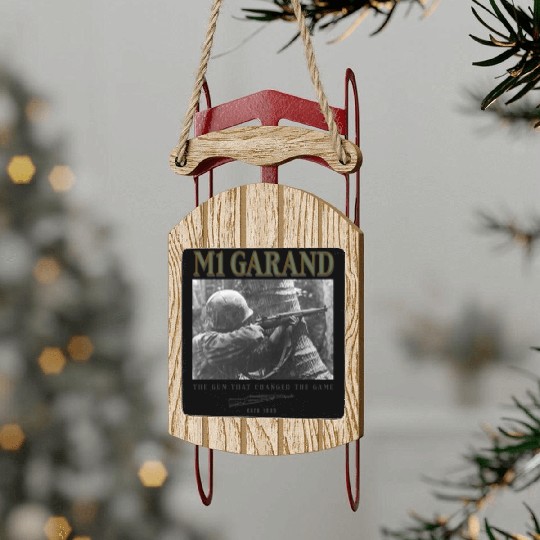 World War 2 Weapon M1 Garand Rifle Sled Ornaments