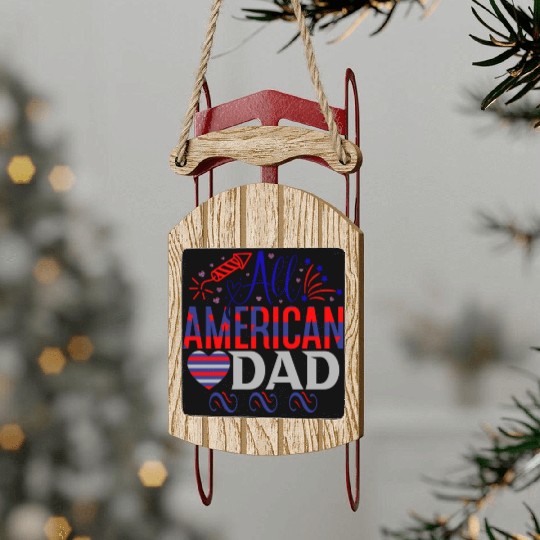 American dad Sled Ornaments