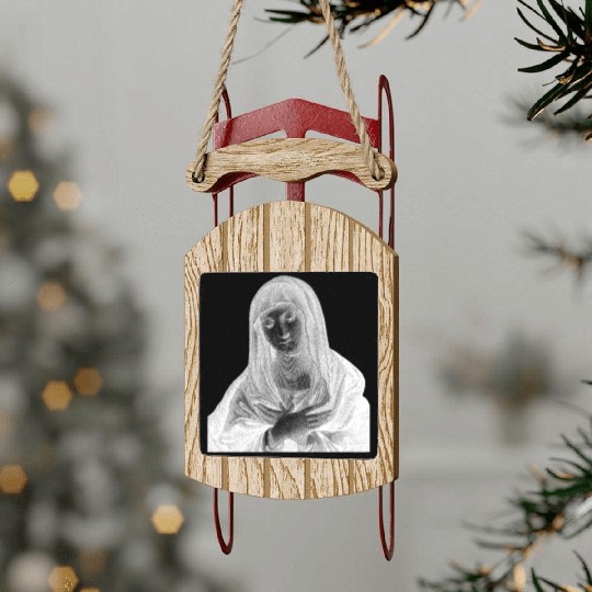Our Lady Of Guadalupe Virgin Mary Sled Ornaments