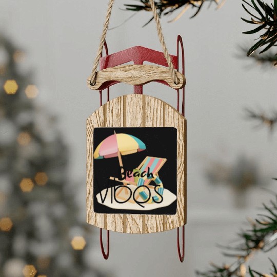 "Beach Vibes Sled Ornaments: Embrace the Sun and Sand!"