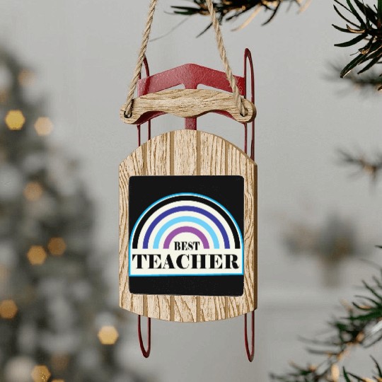 Best Teacher Design for Teacher Apreciation Gifts Sled Ornaments
