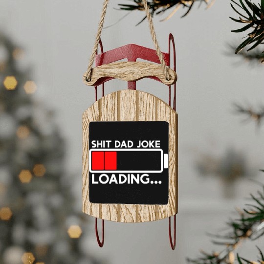 Dad Joke Loading 80s Sled Ornaments