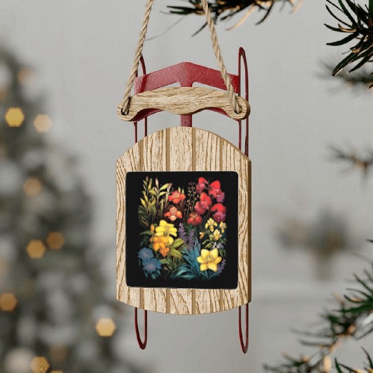 Orchids Flowers Garden Blossom Orchid Lover Sled Ornaments