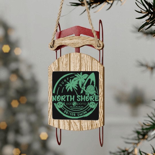 surf North shore Sled Ornaments