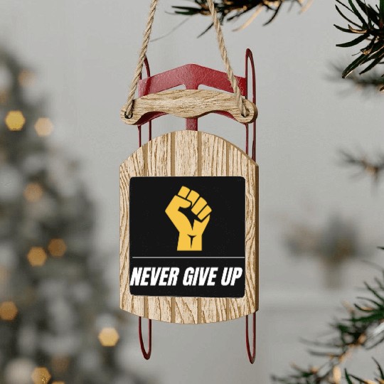 Never Give Up Sled Ornaments collection