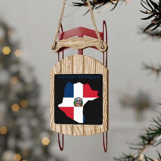 Santiago Rodriguez Province Dominican Republic Sled Ornaments