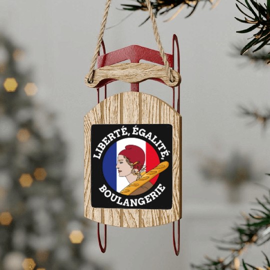Bastille Day Marianne Of France French Revolution Sled Ornaments