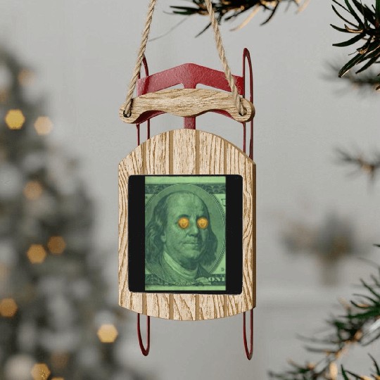 Benjamin Franklin Bitcoin Sled Ornaments