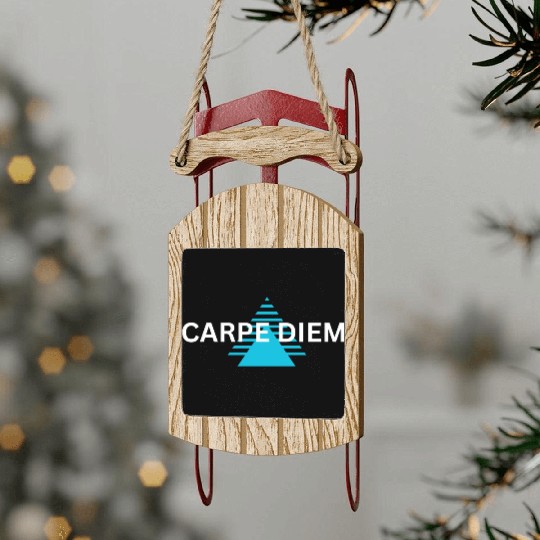 "Carpe Diem Sled Ornaments: Seize the Day in Style!"