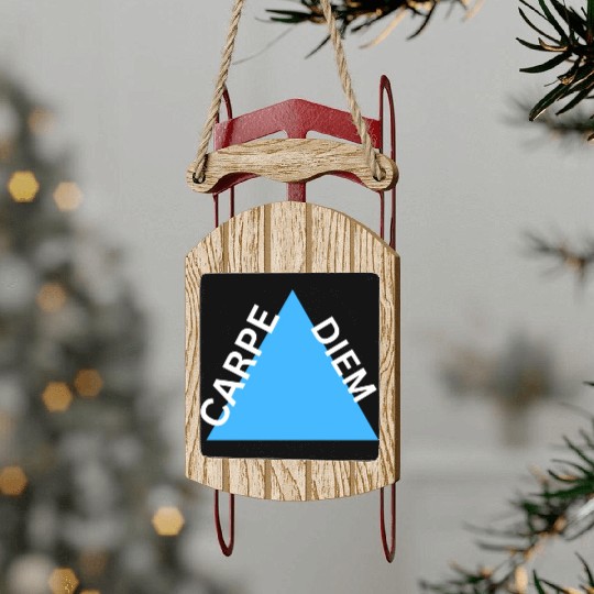 "Carpe Diem Sled Ornaments: Seize the Day in Style!"