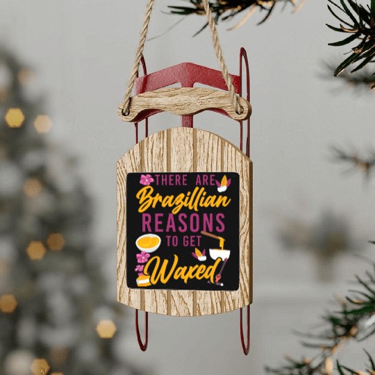 Cute Esthetician Skincare Sled Ornaments