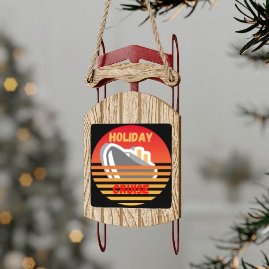 Cruise across the ocean Sled Ornaments