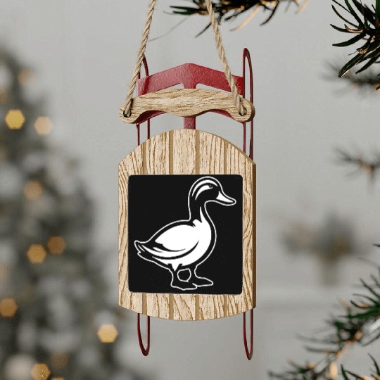 Duck Bird Nature Pond Sled Ornaments