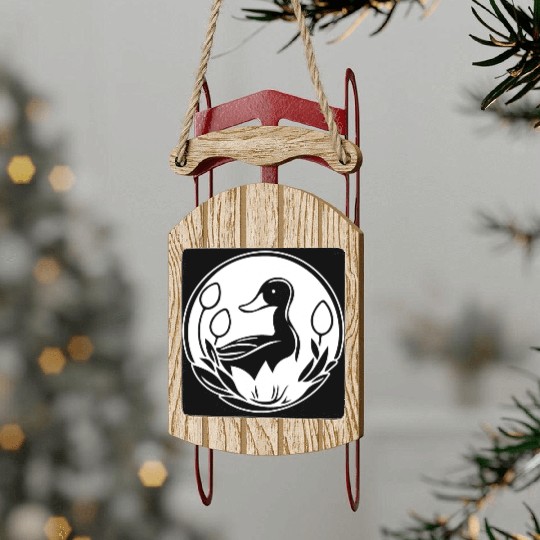 Duck Bird Nature Pond Sled Ornaments