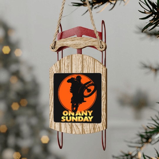 On Any Sunday Sled Ornaments