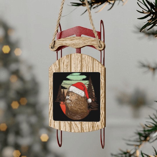Christmas Lion Sled Ornaments