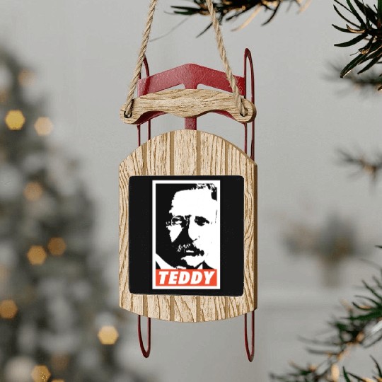 Teddy Roosevelt Sled Ornaments