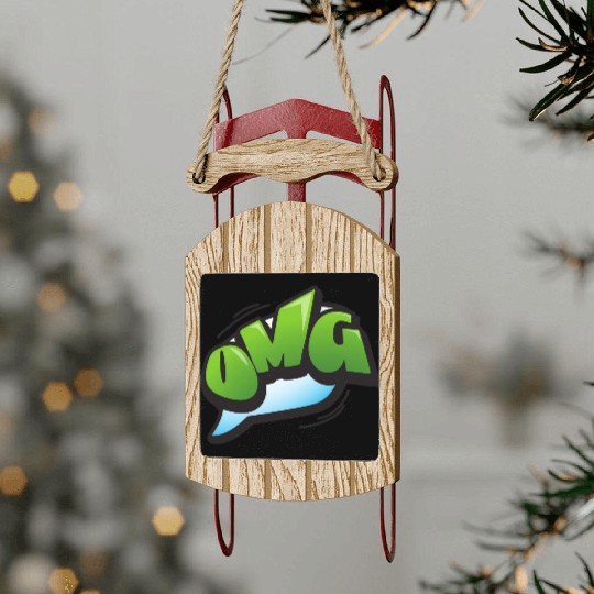 OMG Sled Ornaments design