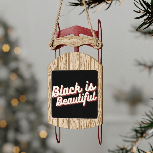 Black is Beautiful Sled Ornaments