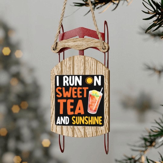 Sweet Tea And Sunshine Sled Ornaments