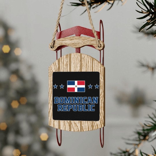 Dominican Republic Sled Ornaments