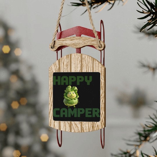 happy camper Sled Ornaments