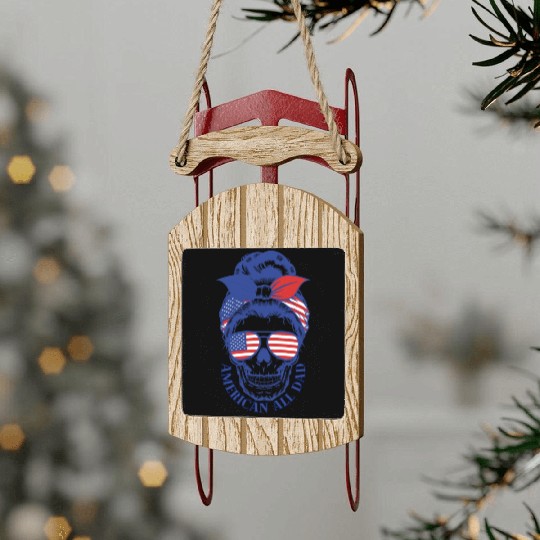 American Dad Sled Ornaments, Retro American Dad Sled Ornaments,