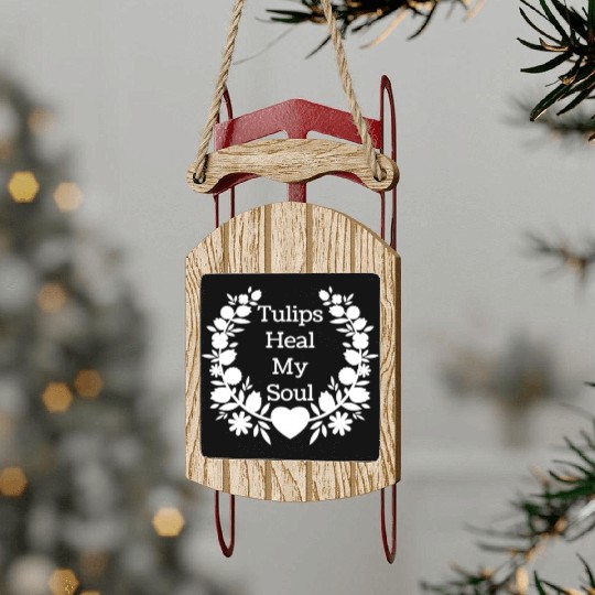 Tulip Gardening Tulips Sled Ornaments