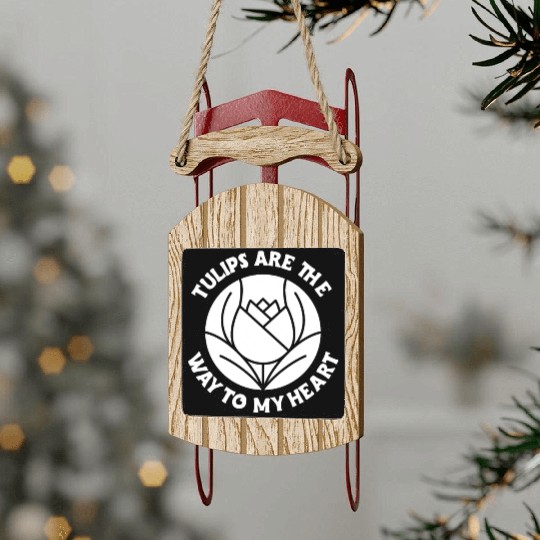 Tulip Gardening Tulips Sled Ornaments