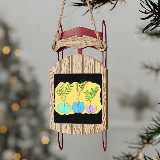 Plant Lover Grow Positive Thoughts Sled Ornaments