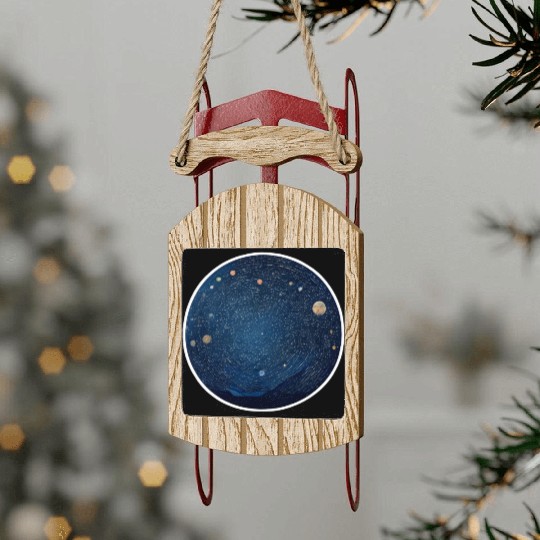 A Starry Night Sled Ornaments