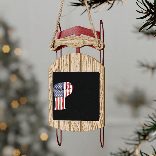 American Pride America US Flag Grown American Sled Ornaments