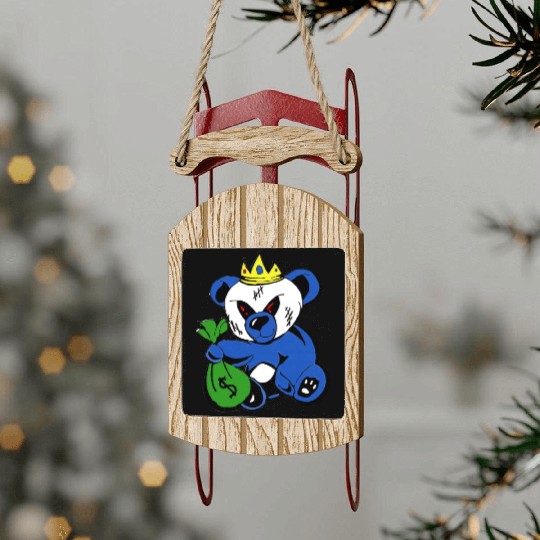 C4L Money Bear Sled Ornaments
