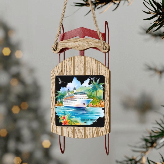 Cruise Mode On Sled Ornaments